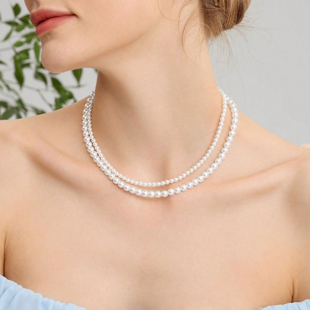 Double Layer Pearl Necklace 2