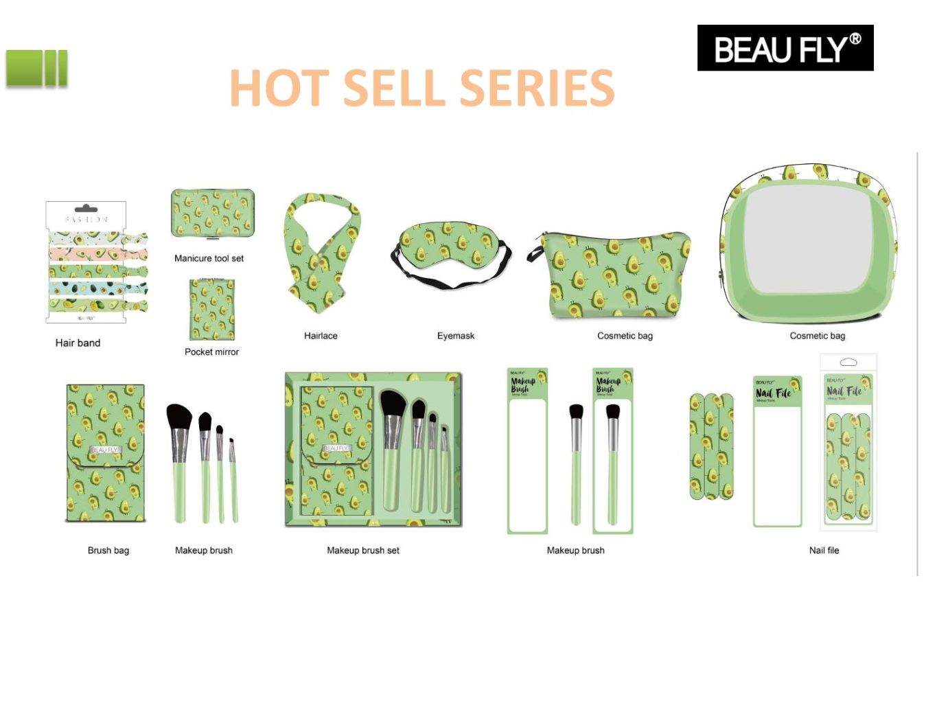 Avocado Series Makeup Tool Set 3