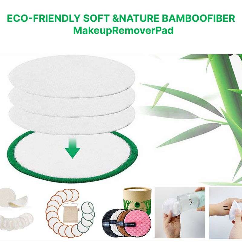Eco-friendly Bamboo Fiber Makeup Remover Pads