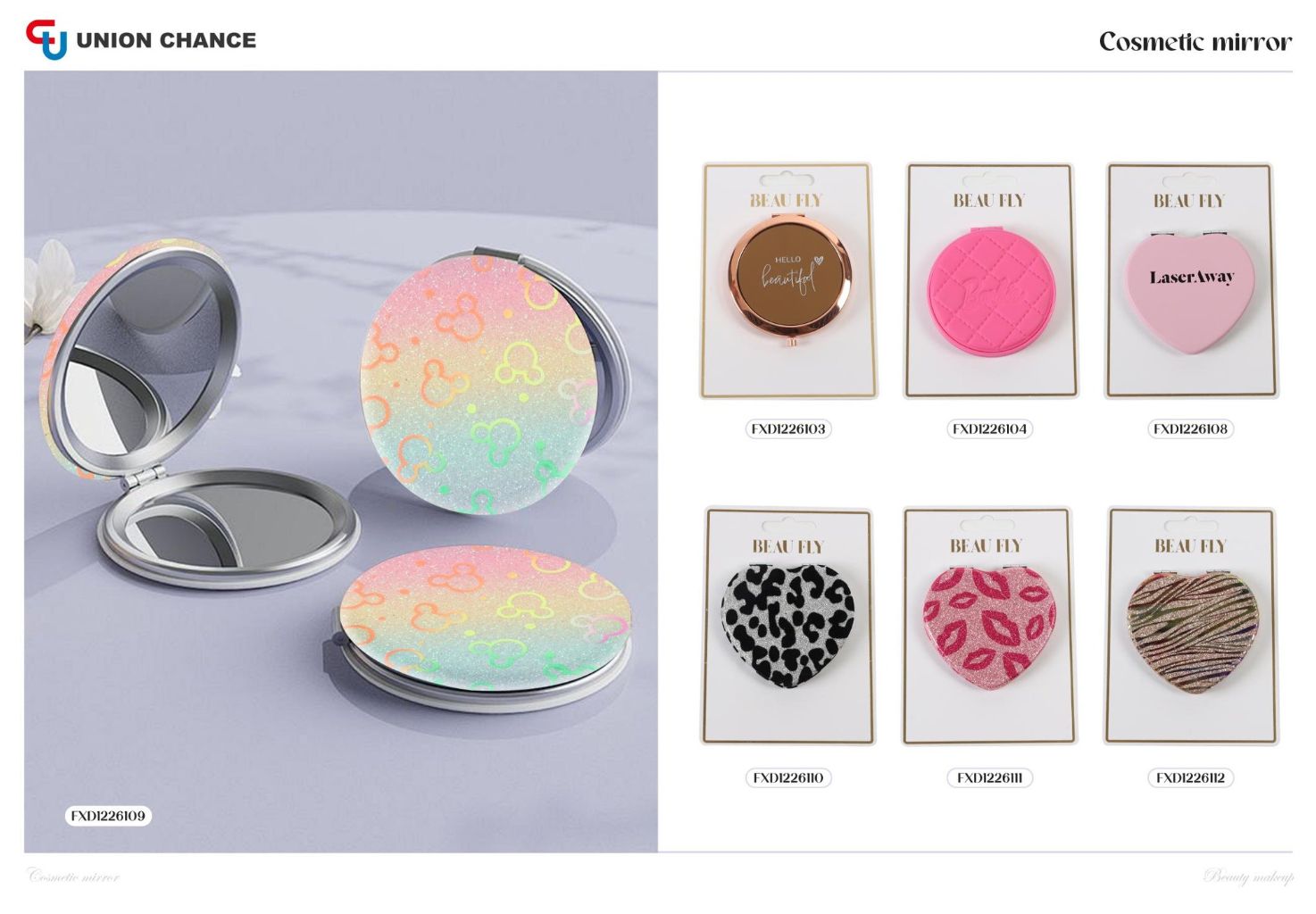 Cute Pattern Makeup Mirror 3