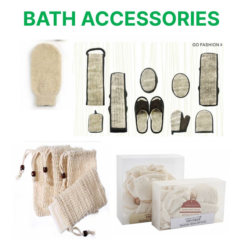 Natural Bathroom Accessories Set