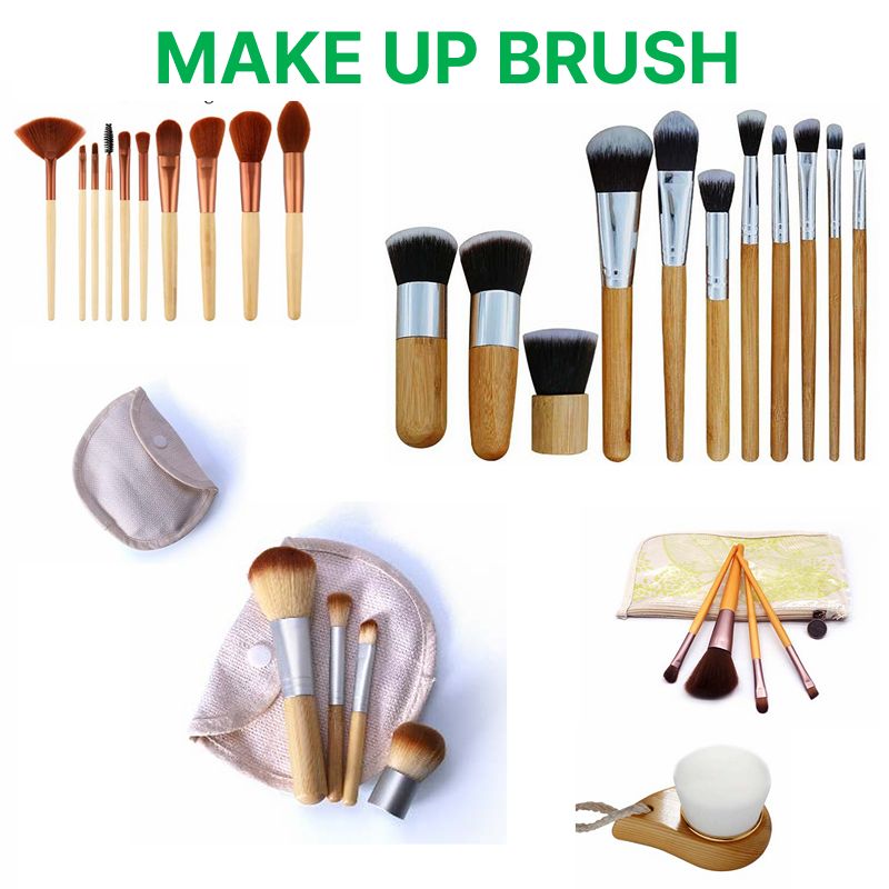 Natural Bamboo Makeup Brush Set