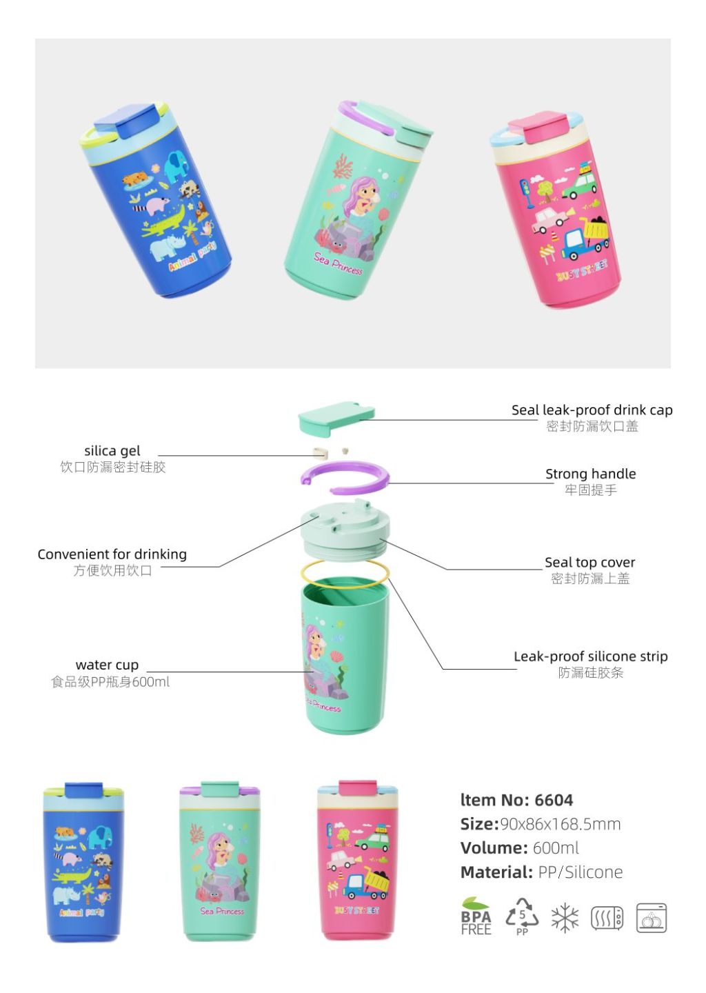 Multi-functional Leak-proof Water Bottle 3