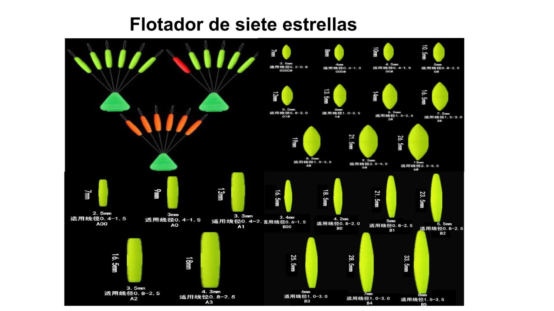 Fluorescent Corn-Shaped Luminous Float (Seven-Star Set) 2