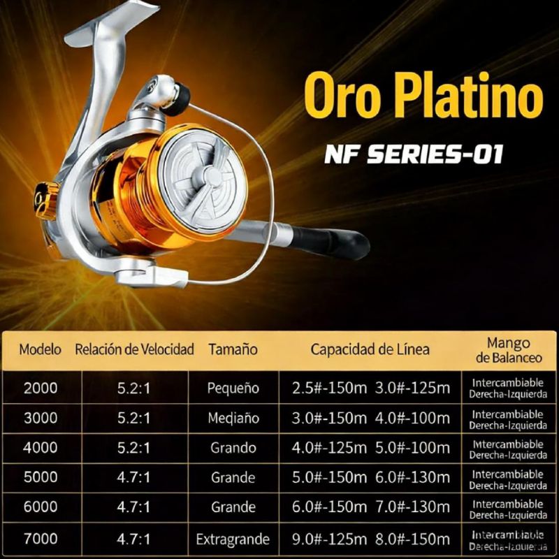 Oro Platino High-Speed Metal Spinning Reel