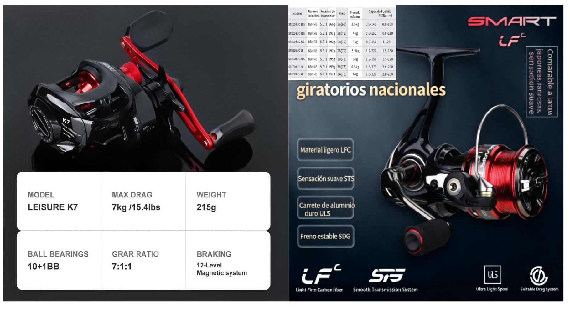 Light Carbon Fiber Long-Distance Baitcasting Reel (Spinning Type) 2