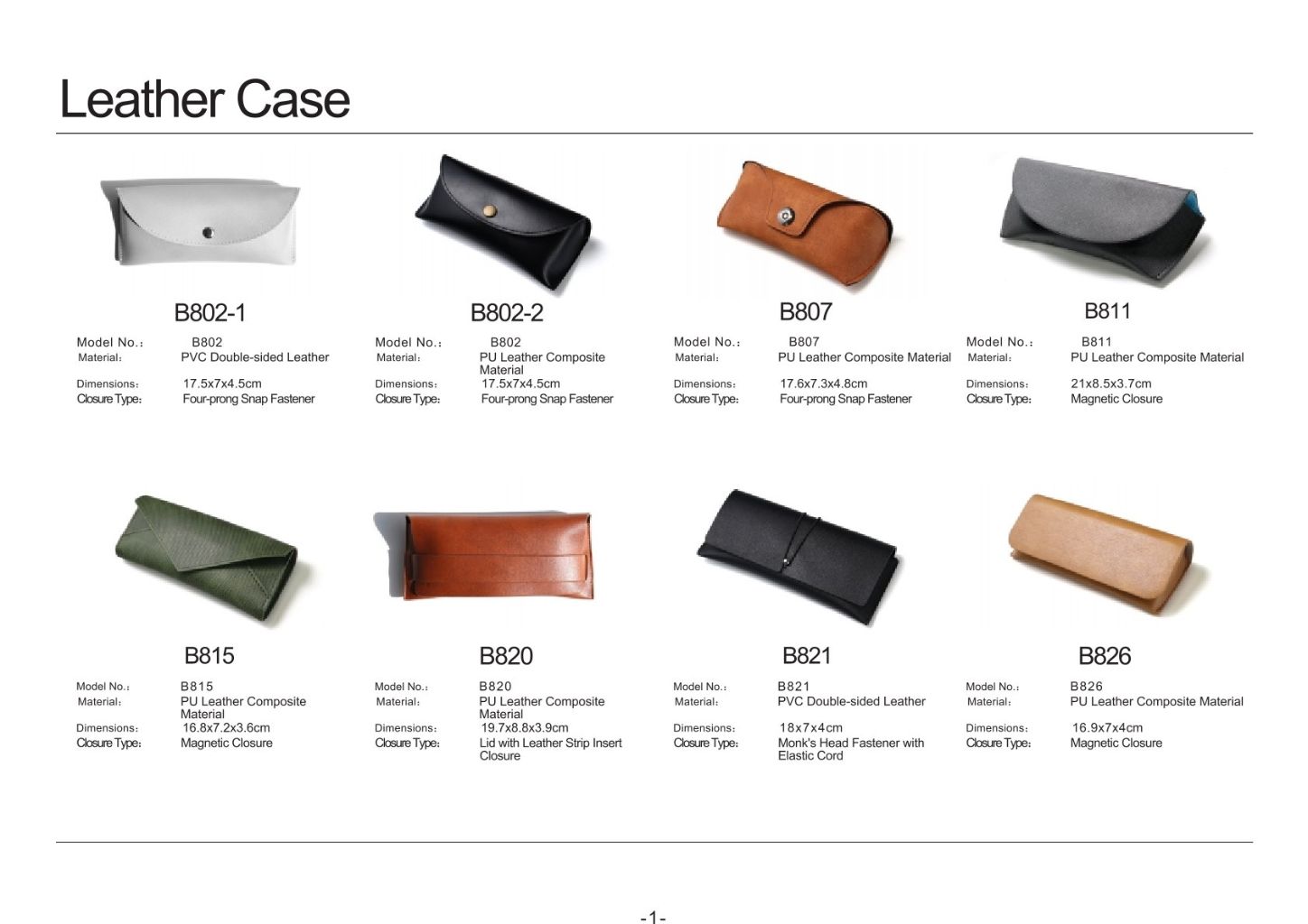 Minimalist Vintage PU Leather Glasses Case 6