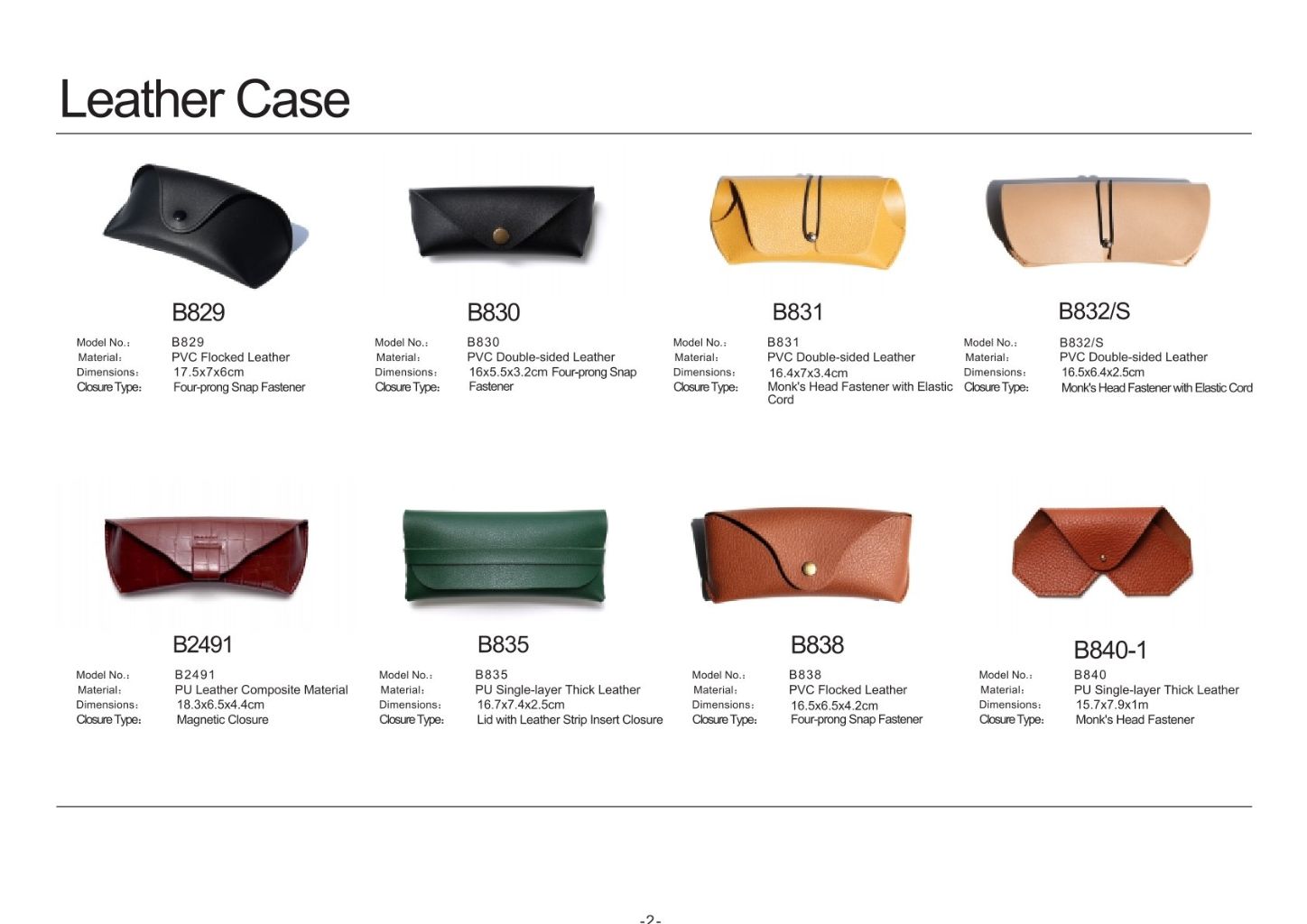 Minimalist Genuine Leather/PU Glasses Case (Multiple Options) 7