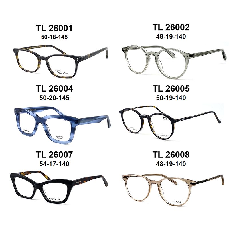 Retro Lightweight Transparent/Acetate Prescription Glasses Frames (Multiple Styles Available)