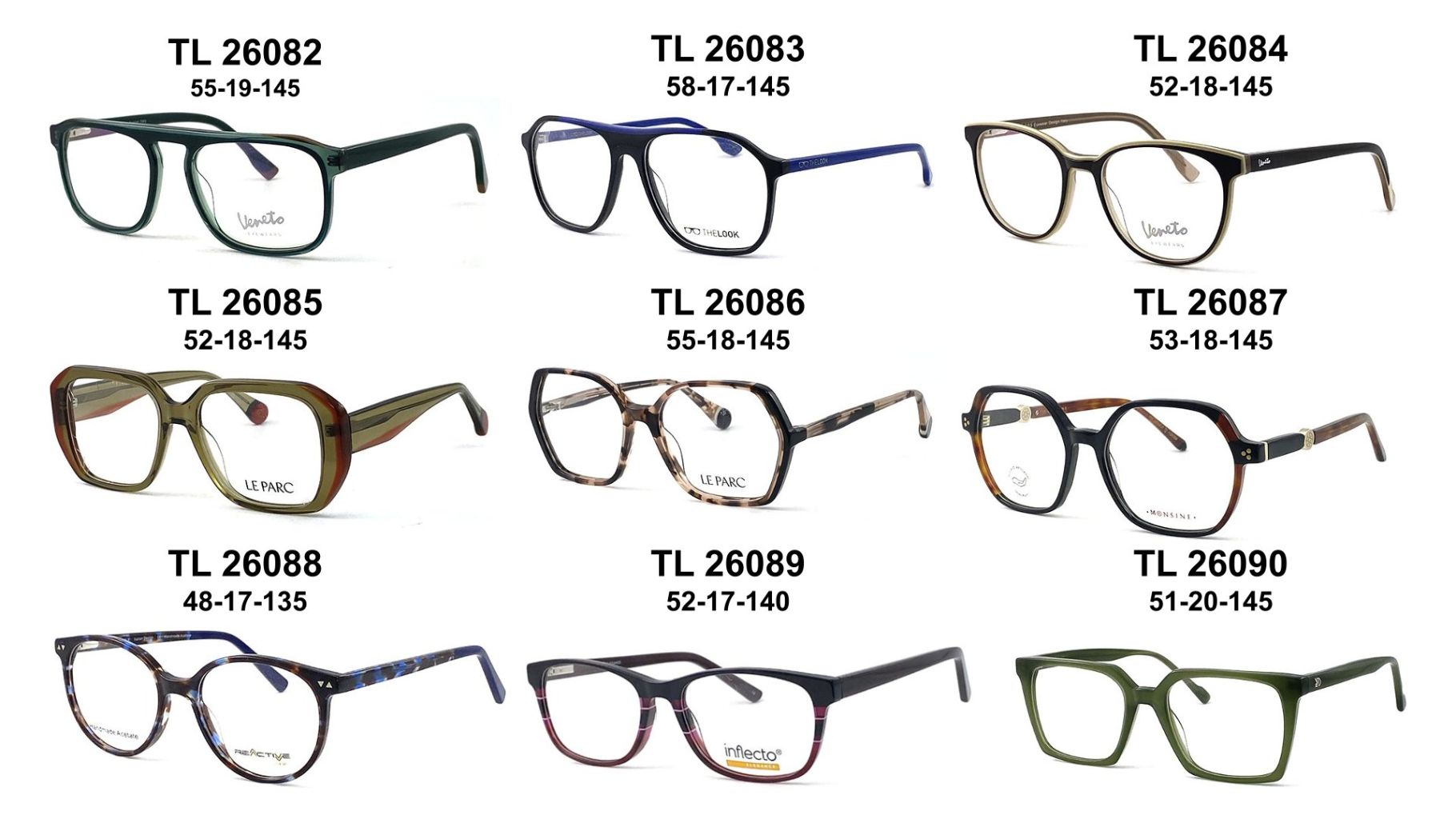 Retro Lightweight Transparent/Acetate Prescription Glasses Frames (Multiple Styles Available) 11