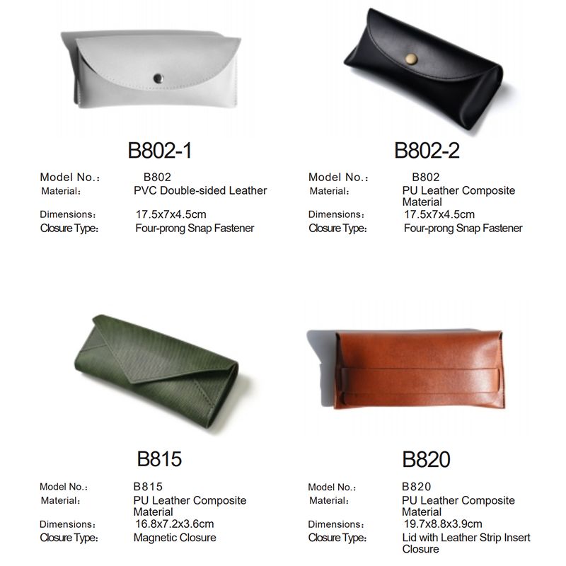 Minimalist PU Leather Eyeglass Case (Multiple Colors Available)