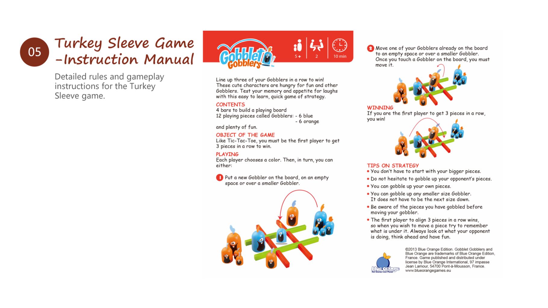 Wooden Turkey Three-in-a-Row Family Board Game 4