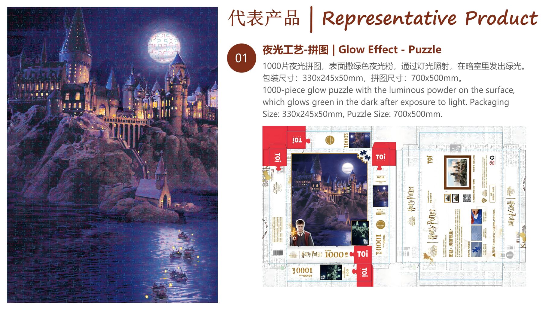 Glow Castle 1000-Piece Puzzle (Luminous Night Scene) 2