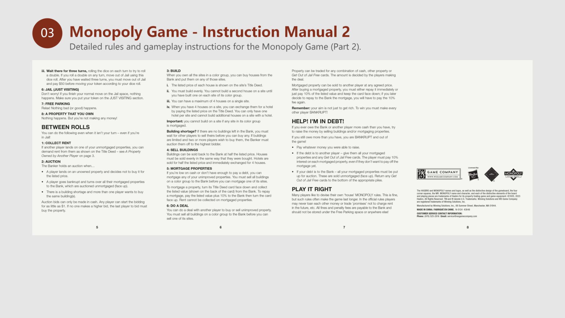 Classic Monopoly Wooden Box Board Game (Deluxe Collector's Edition) 9