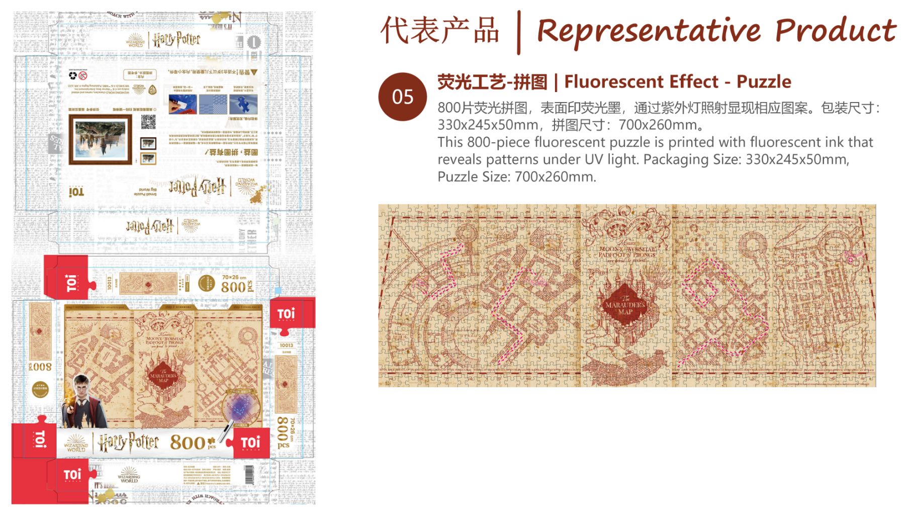 800-piece Fluorescent Craft Puzzle (Vintage Map Style) 2