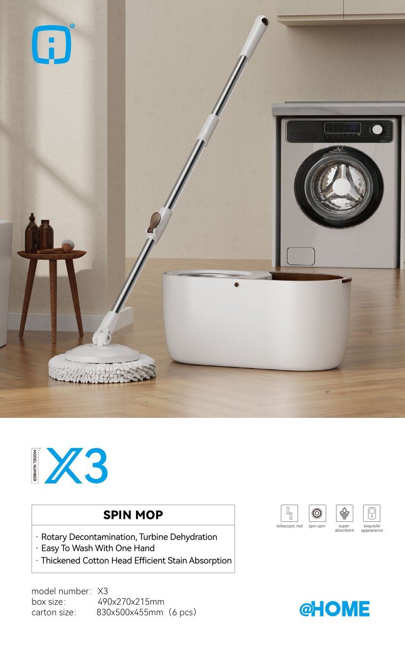 Rotating Spin Flat Mop Set (Hands-Free) 4