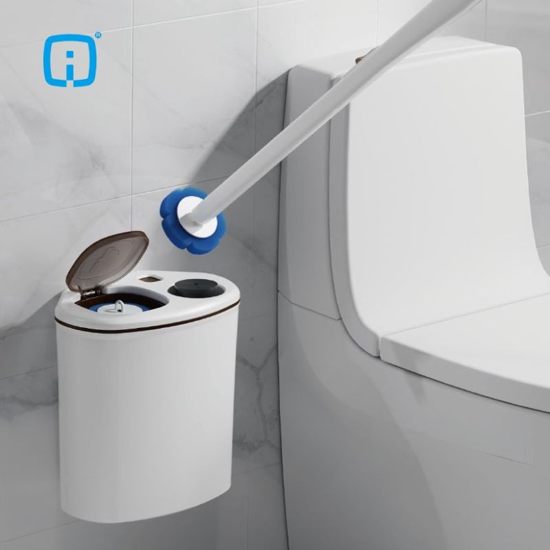 Wall-mounted Toilet Brush Set (Splash-proof Quick-dry)