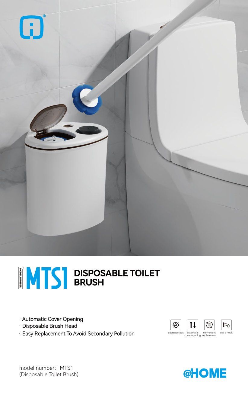 Wall-mounted Toilet Brush Set (Splash-proof Quick-dry) 2