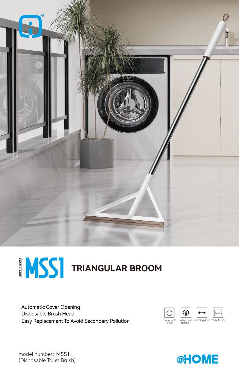 Household Floor Squeegee (Stainless Steel Long Handle) 2