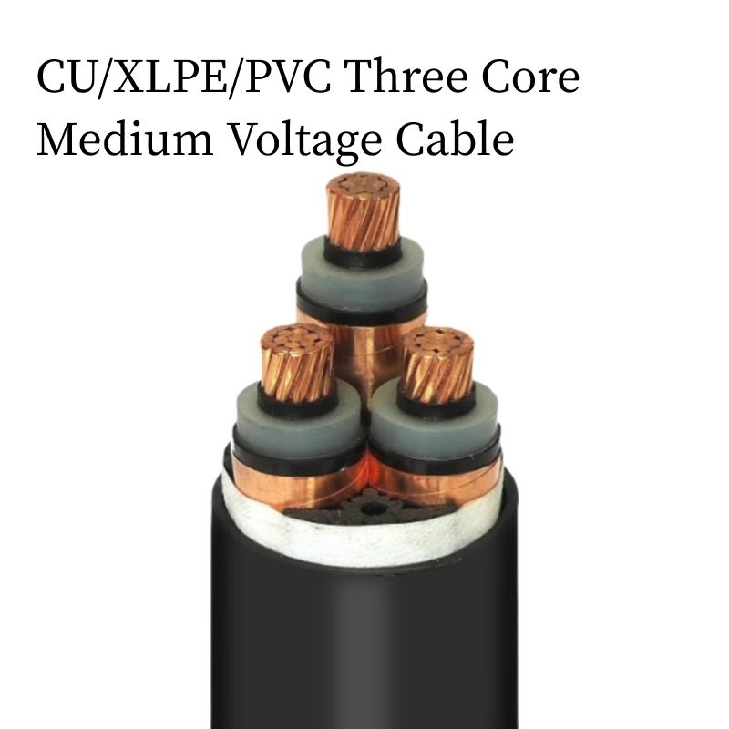 CU/XLPE/PVC Three-core Medium Voltage Power Cable