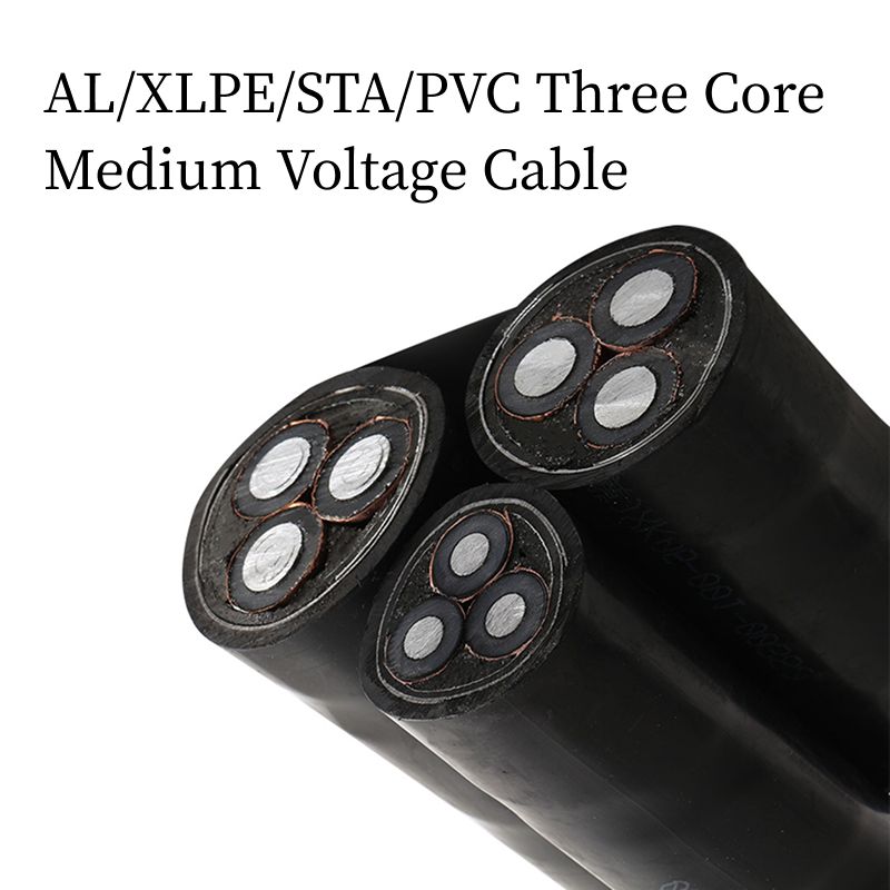 Aluminum Conductor XLPE/STA/PVC Three-core Medium Voltage Power Cable