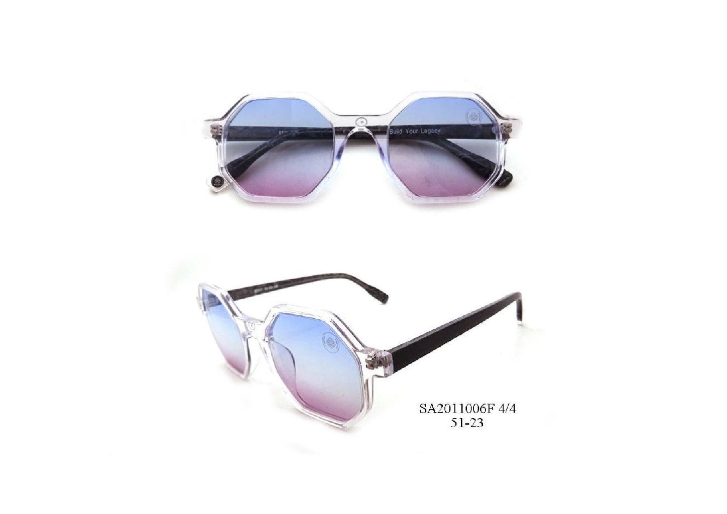 Gradient Polygon Retro Sunglasses 2