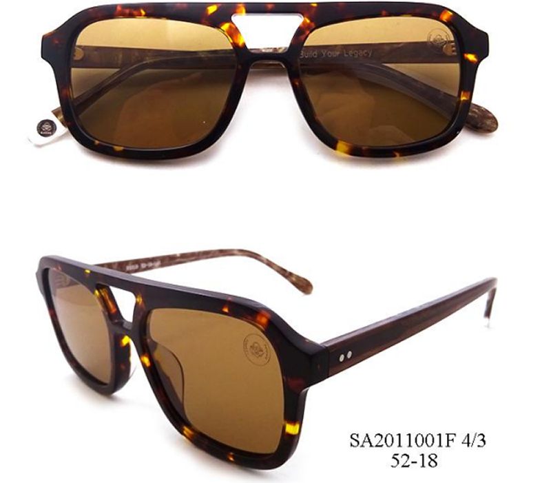 Vintage Amber Frame Polarized Sunglasses