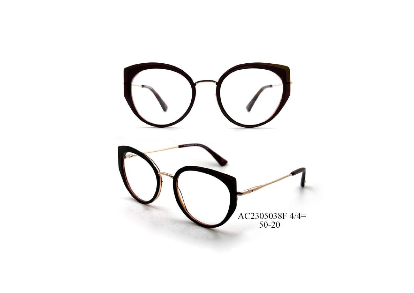 Vintage Cat-Eye Round Frame Optical Glasses (Large Frame, Lightweight) 2