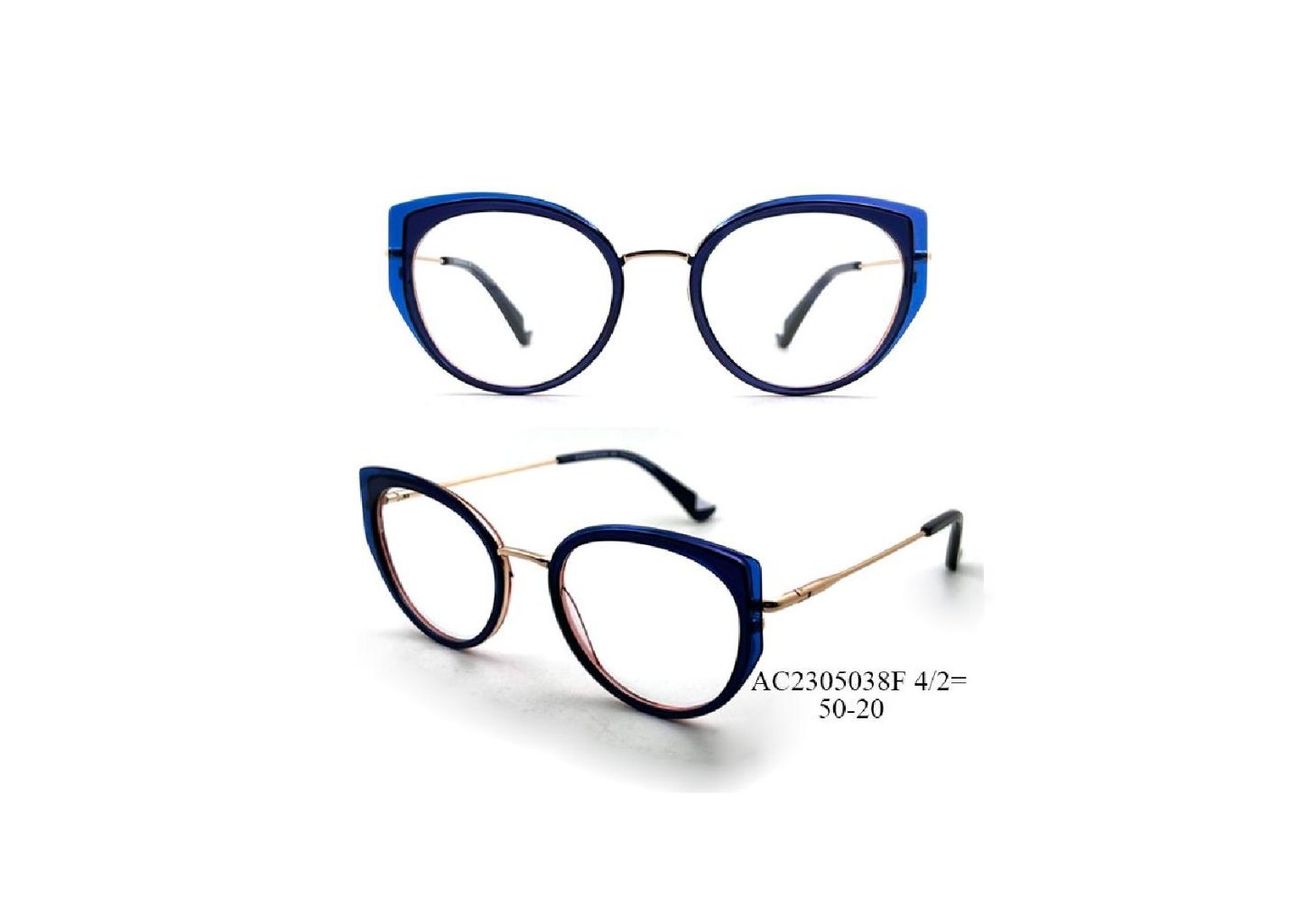 Vintage Cat-Eye Round Frame Optical Glasses (Large Frame, Lightweight) 4