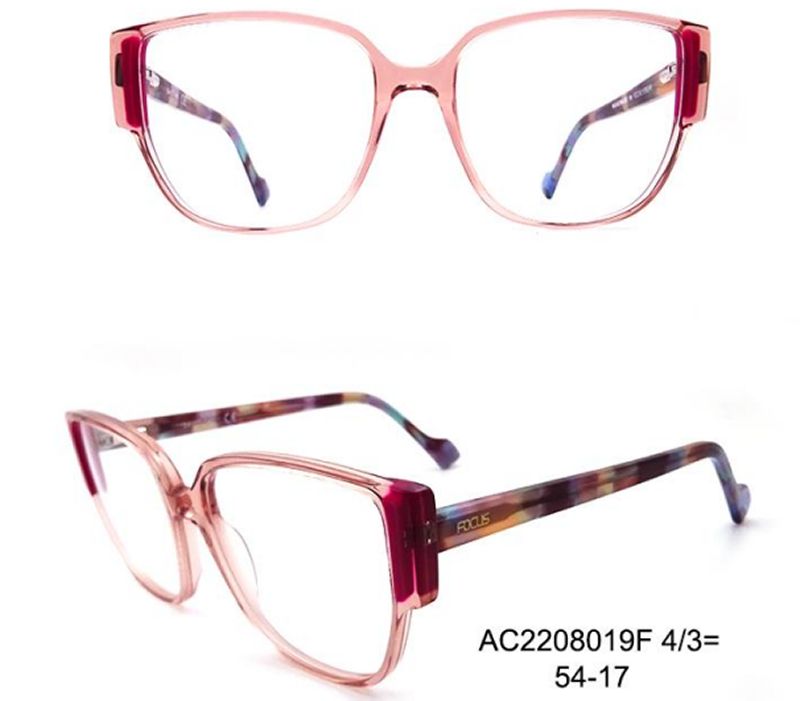 Retro Oversized Pink Gradient Optical Frame