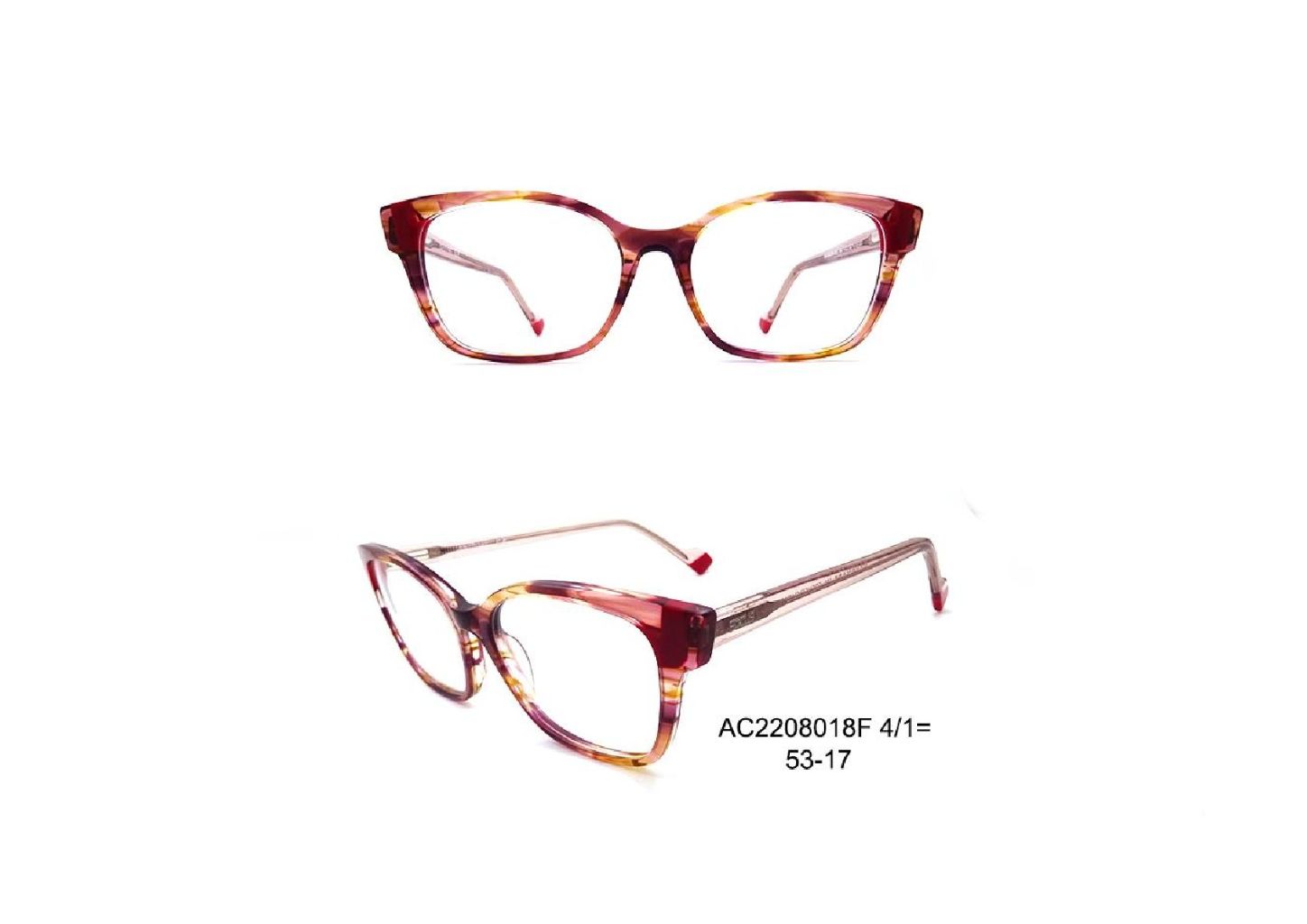 Retro Oversized Pink Gradient Optical Frame 7