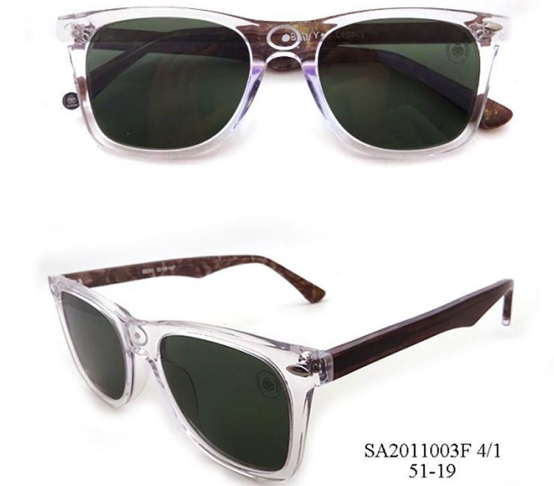 Retro Square Sunglasses (Transparent Frame · Polarized)
