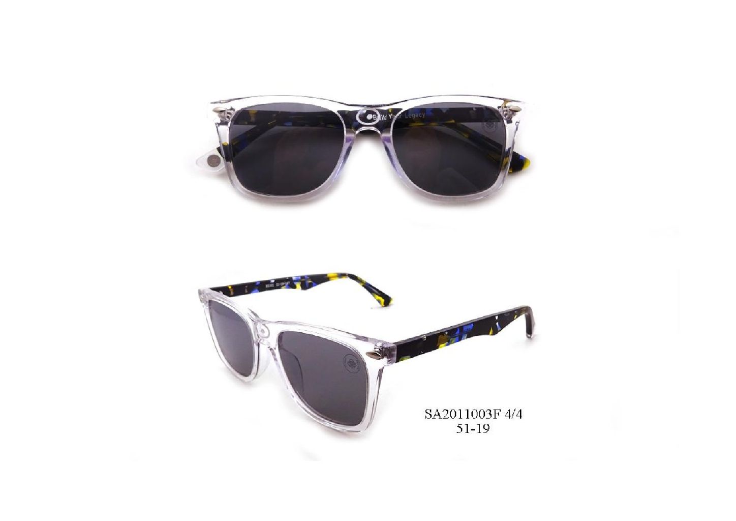 Retro Square Sunglasses (Transparent Frame · Polarized) 5