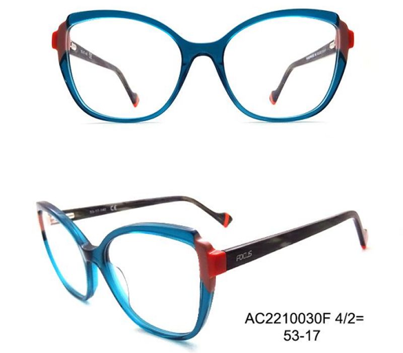 Lightweight Fashionable Blue-Frame Women's Prescription Glasses Frame