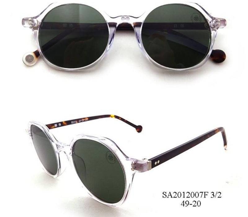 Vintage Transparent Frame Polarized Sunglasses