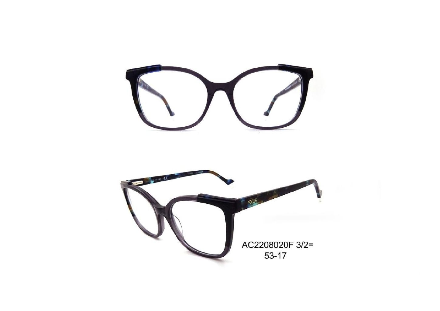 Light-Luxury Vintage Square-Round Protective Optical Frame (Blue Smoke Gradient) 3