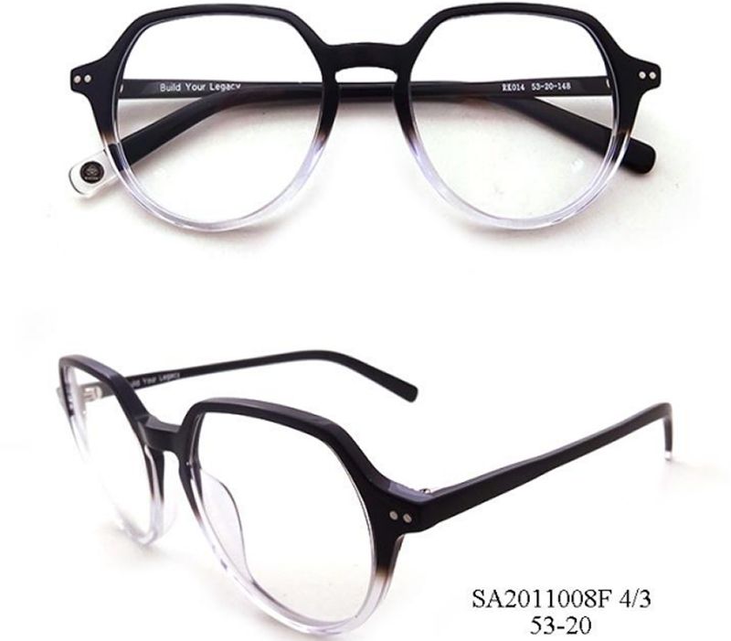 Gradient Round Frame Retro Glasses (Prescription/Blue Light Options)