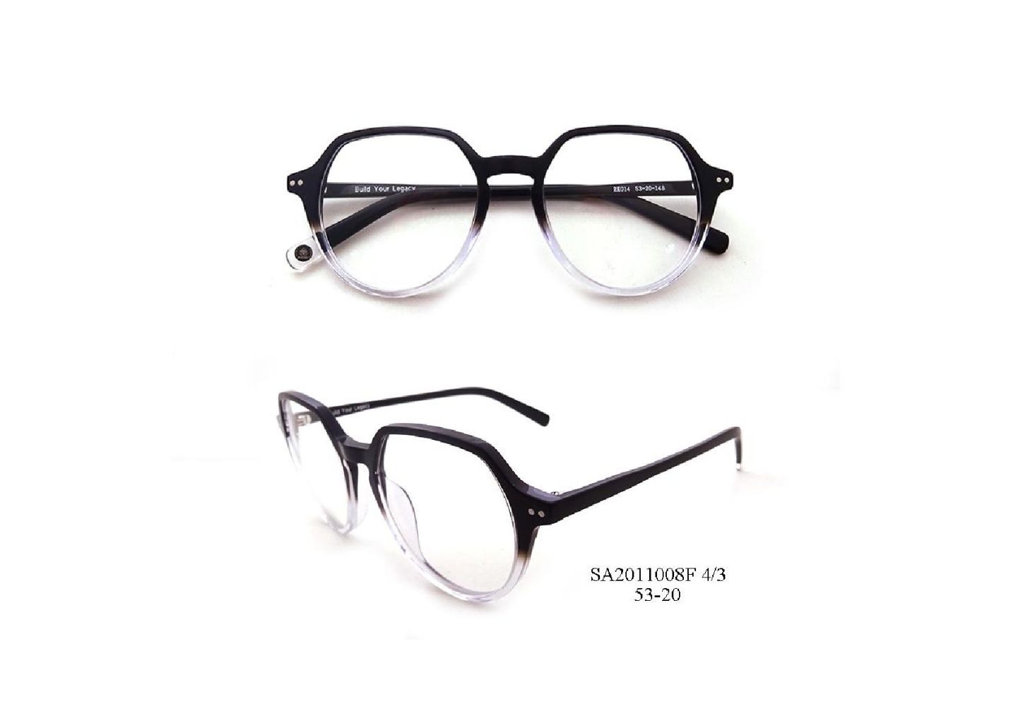 Gradient Round Frame Retro Glasses (Prescription/Blue Light Options) 2
