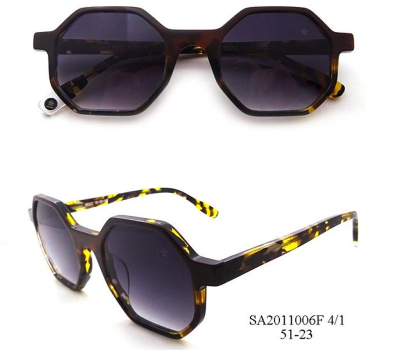 Vintage Octagonal Tortoiseshell Sunglasses (Polarized UV Protection)