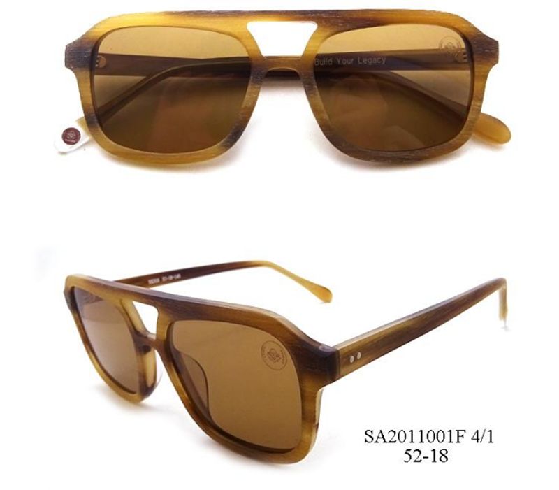 Retro Square Polarized Sunglasses (Brown)