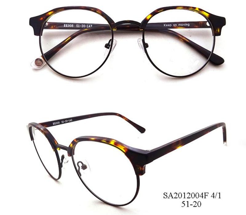 Vintage Round Tiger-Stripe Prescription/Blue Light Blocking Glasses Frame