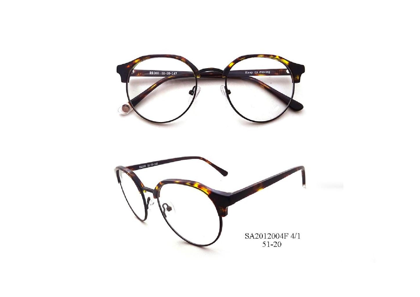 Vintage Round Tiger-Stripe Prescription/Blue Light Blocking Glasses Frame 2