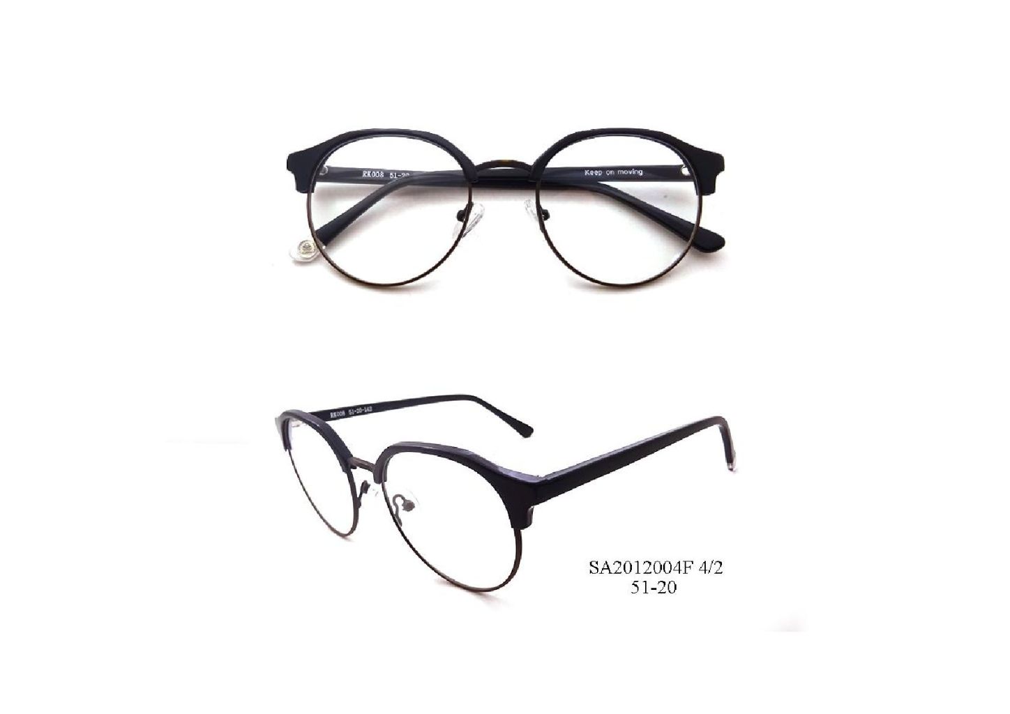 Vintage Round Tiger-Stripe Prescription/Blue Light Blocking Glasses Frame 3