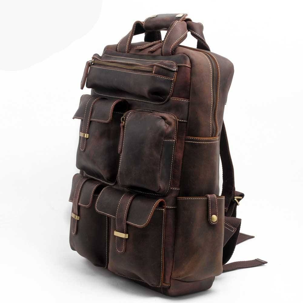 Vintage Multifunctional Leather Backpack