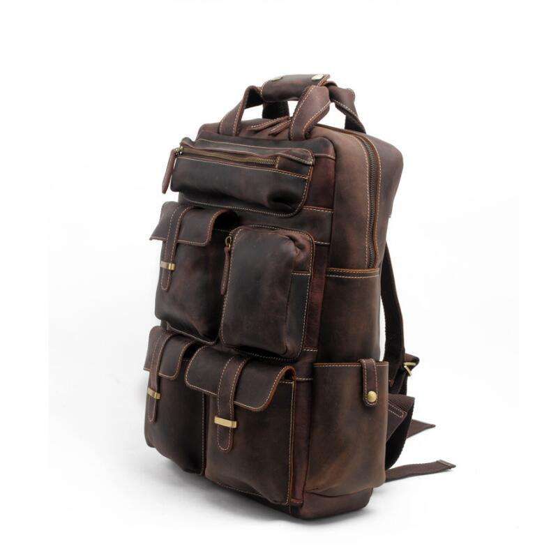 Vintage Multifunctional Leather Backpack 3