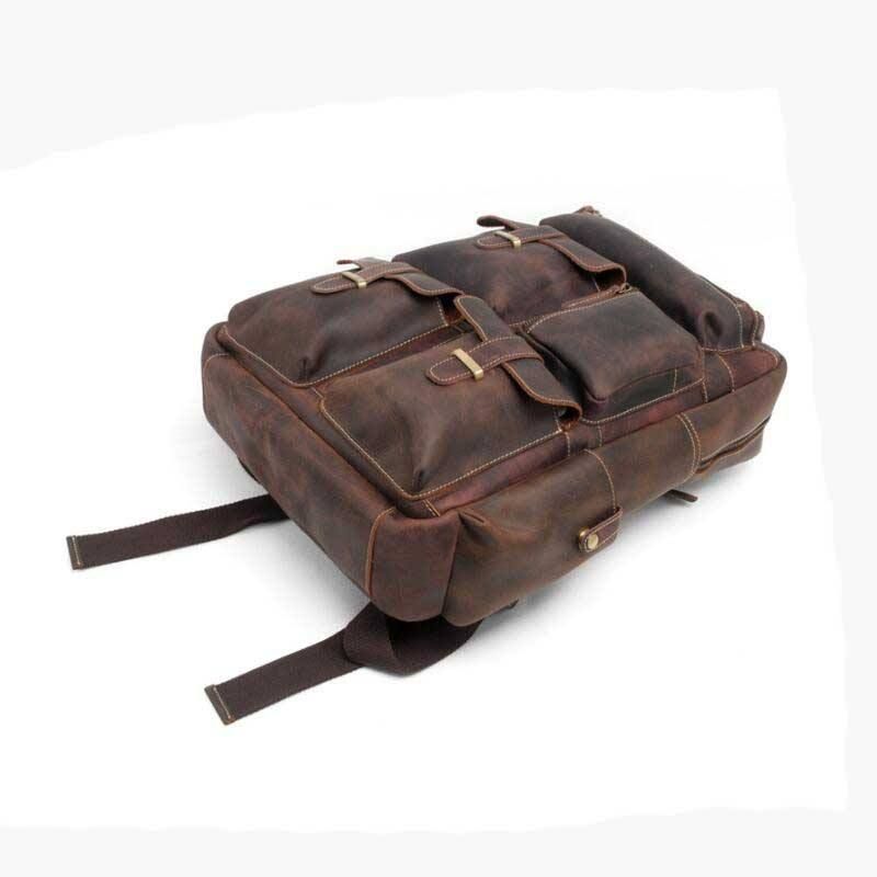 Vintage Multifunctional Leather Backpack 4