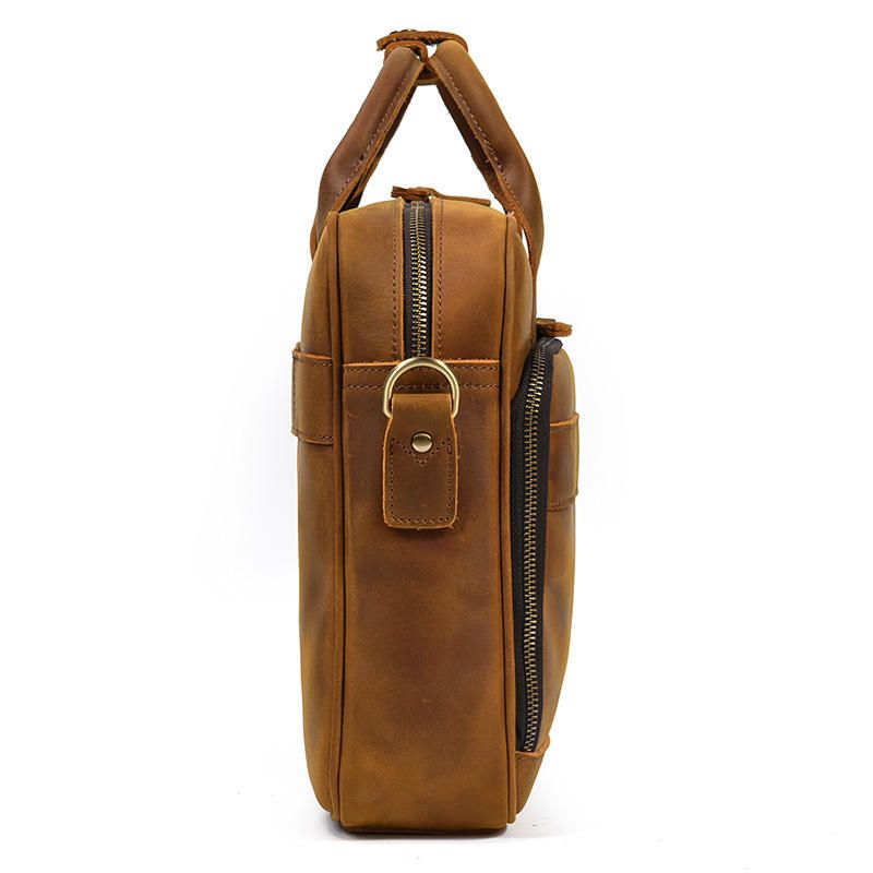 Classic Brown Leather Briefcase 2