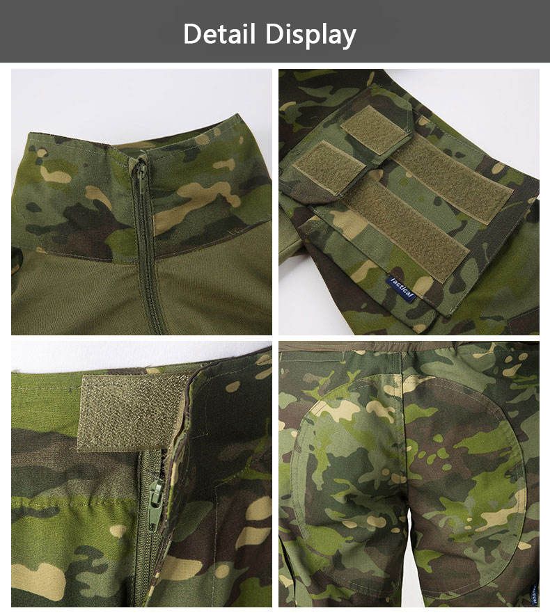 Black Camouflage Tactical Training Suit 4
