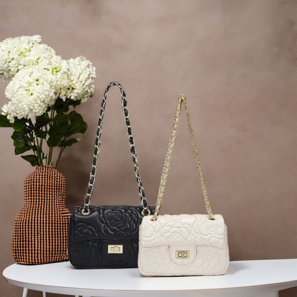 Patterned Chain Shoulder Bag