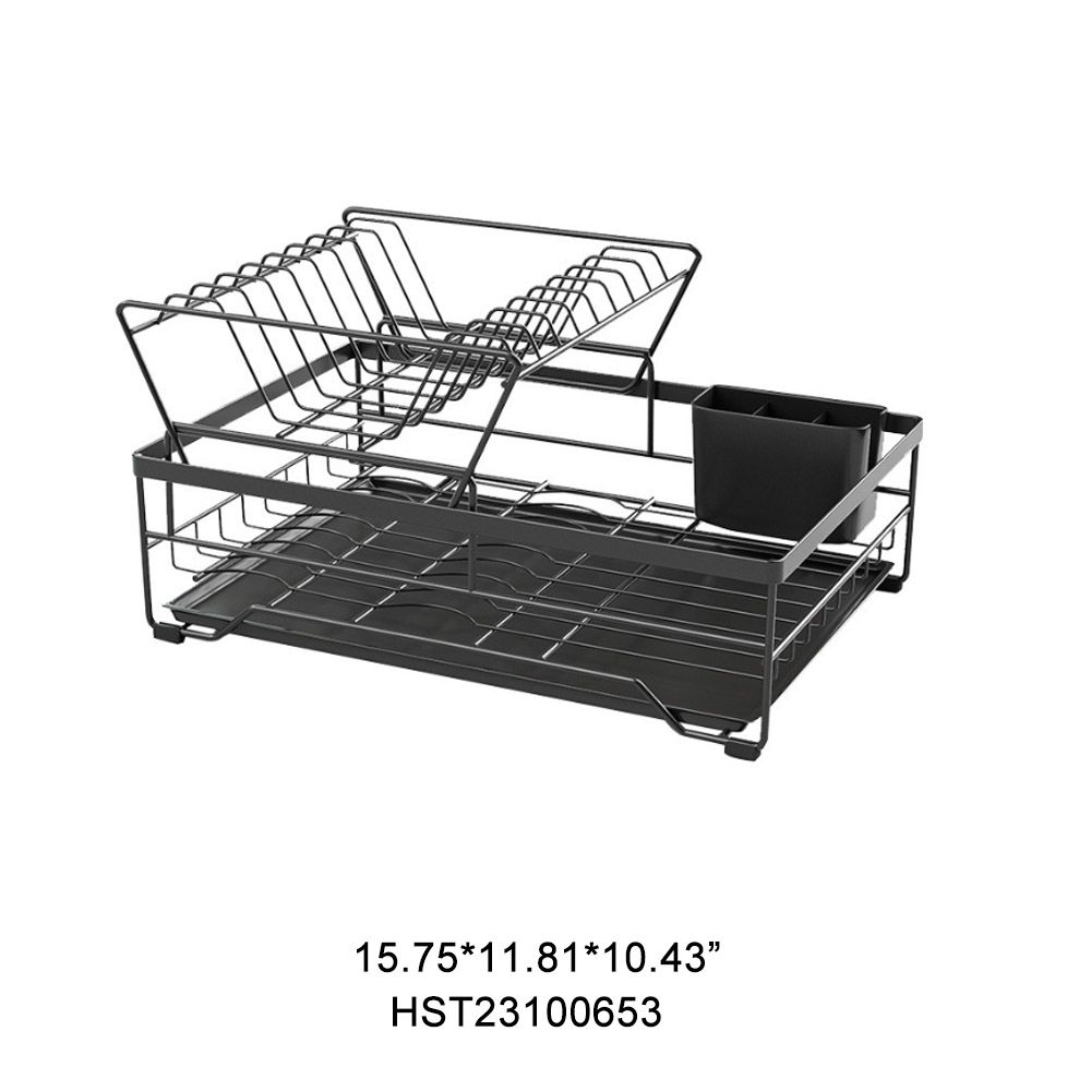 Double Layer Metal Draining Bowl Rack